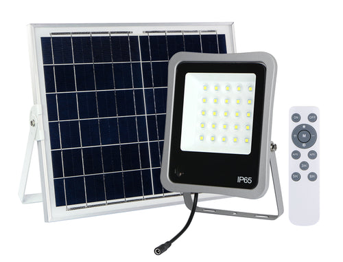Projecteur solaire LED 8W 500Lm 6000K 3.2V/6Ah - charge rapide