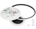 Plafonnier LED Filaires 78W 75 lm/W – Blanc & Noir – CCT avec Télécommande