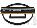 Plafonnier LED Filaires 46W 75 lm/W – Noir & Bois – CCT avec Télécommande