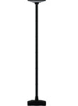 Lampe solaire de jardin/parc LED 1800LM CCT noire + mât 2,5 m + réservoir d’eau IP65 - télécommande