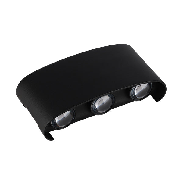 Applique Murale filaires LED 6W IP65 570LM 220-240V Noir 3000K – Corps en Aluminium