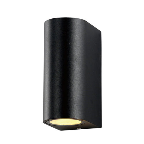 Applique Murale filaires LED Aluminium Noir IP54 2xGU10 220-240V AC – Luminaire Extérieur Double