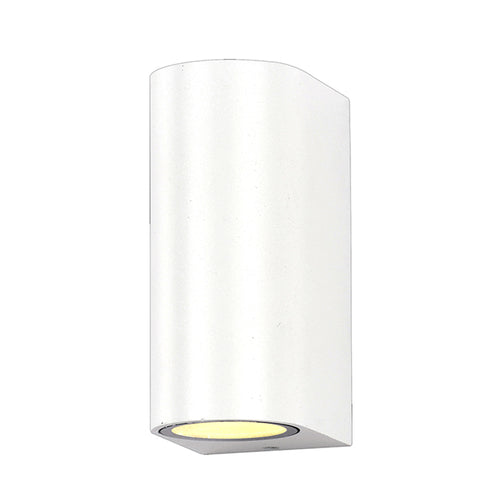 Applique Murale filaires LED Aluminium Blanc IP54 2xGU10 220-240V AC – Luminaire Extérieur Double