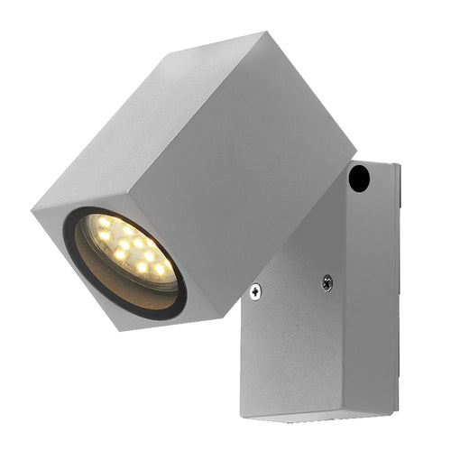 Applique Murale filaires LED Aluminium Argent IP44 Douille GU10 220-240V AC – Luminaire Extérieur Moderne