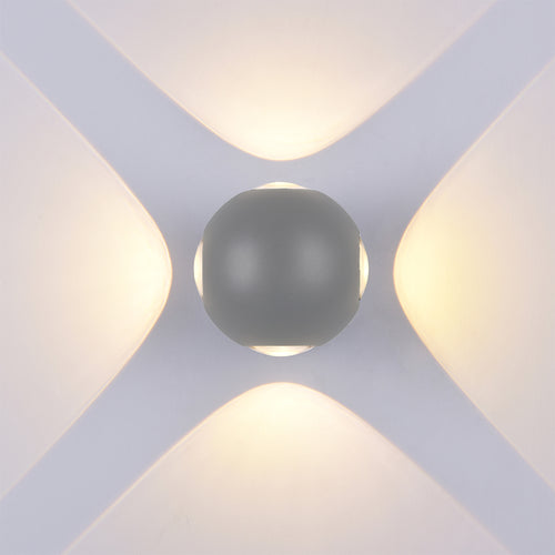 Applique Murale Filaires LED 4W CREE IP54 440lm Gris 3000K Éclairage Extérieur Compact