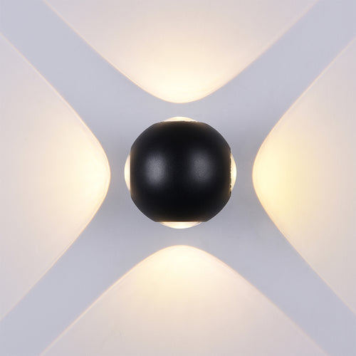 Applique Murale Filaires LED 4W CREE IP54 440lm Noir 4000K Éclairage Extérieur Compact