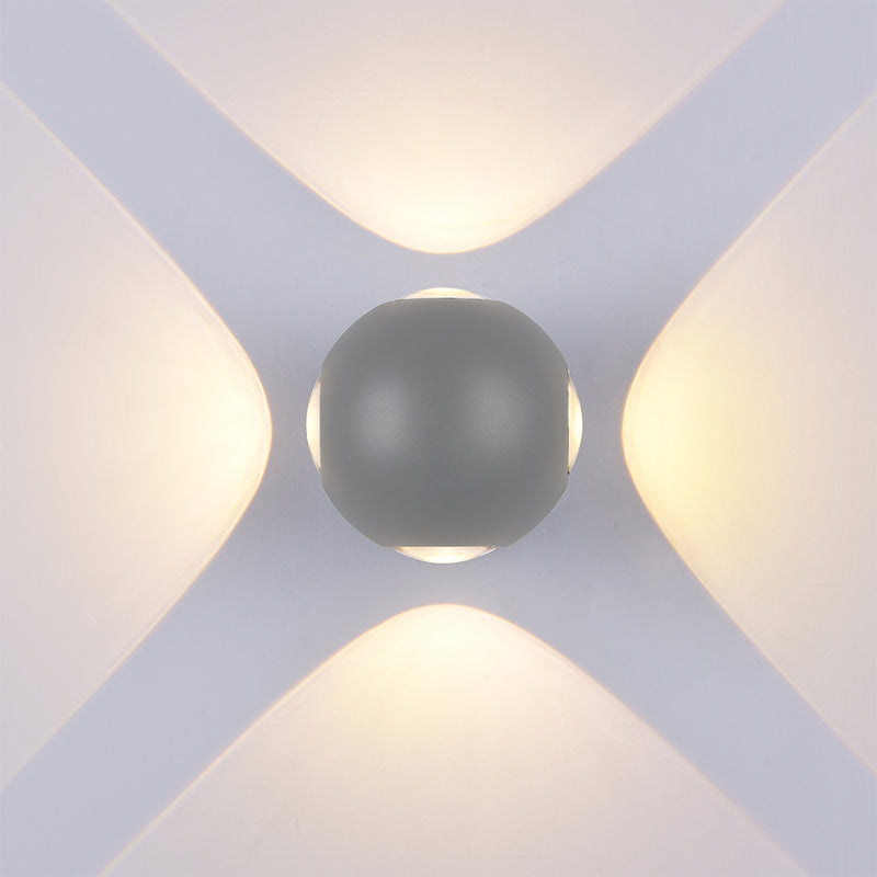 Applique Murale Filaires LED 4W CREE IP54 440lm Gris 4000K Éclairage Extérieur Compact