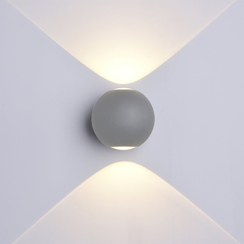 Applique Murale Filaires LED 6W CREE IP54 660lm Gris 3000K Éclairage Extérieur Étanche