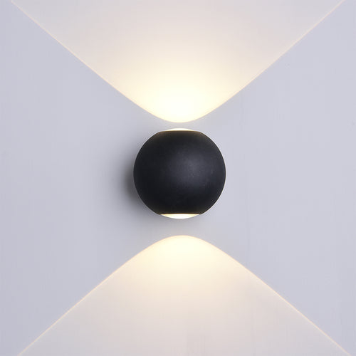 Applique Murale Filaires LED 6W CREE IP54 660lm Noir 4000K Éclairage Extérieur Moderne