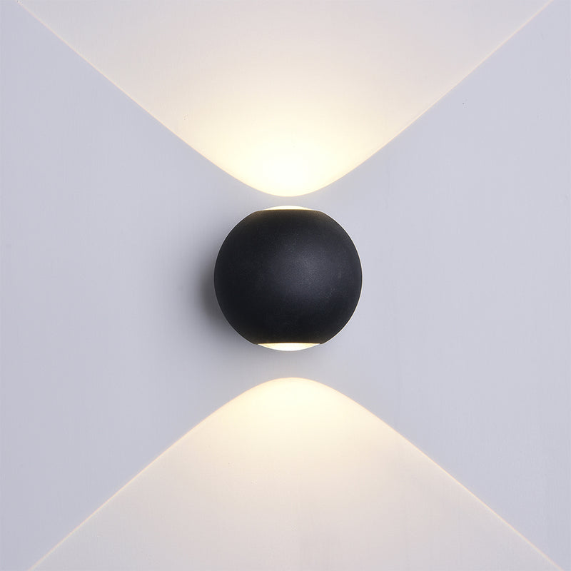Applique Murale Filaires LED 6W CREE IP54 660lm Noir 4000K Éclairage Extérieur Moderne