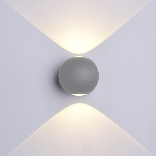 Applique Murale Filaires LED 6W CREE IP54 660lm Gris 4000K Éclairage Extérieur Moderne