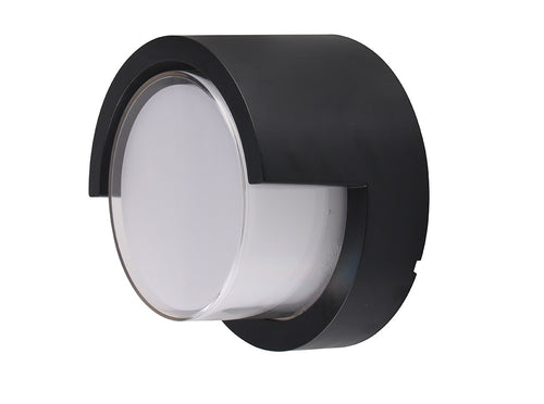 Applique Murale LED Filaire Ronde Noire 12W 3000K IP65 – 70 lm/W