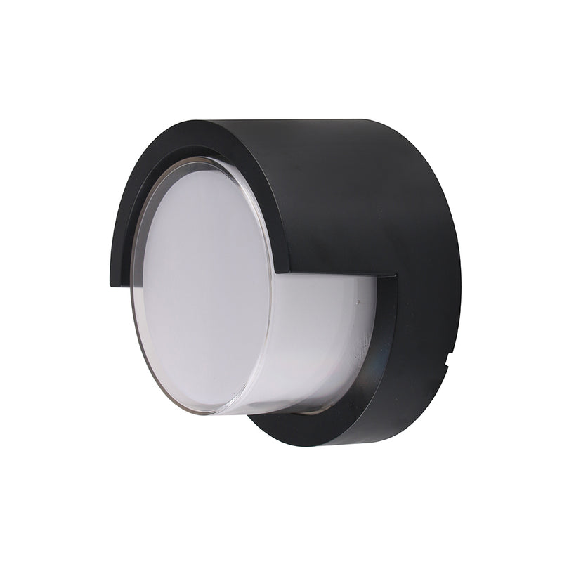 Applique Murale LED Filaire Ronde Noire 12W 4200K IP65 – 70 lm/W