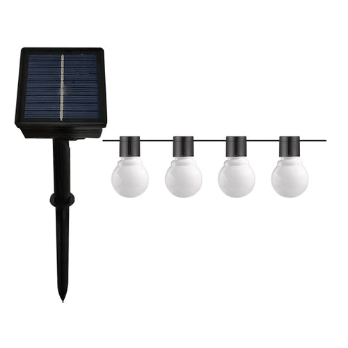 Guirlande solaire 7 m + 2 m (câble d’alimentation) 2800K 4.5V laiteux
