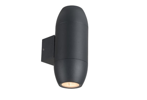 Applique Murale Filaire LED Aluminium Noir Double Douille GU10 IP54 AC220-240V