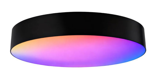 Plafonnier LED Filaire 40W + RGB 10W Noir 3CCT à Mémoire avec Télécommande