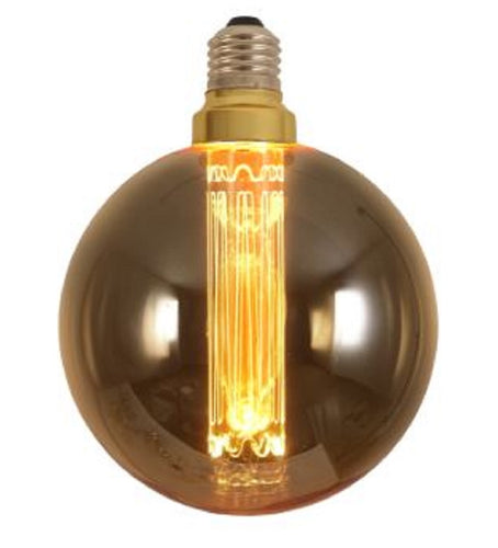 Ampoule LED Filaire E27 3W Verre Ambré Doré 1800K Lumière Extra Chaude Vintage Décorative