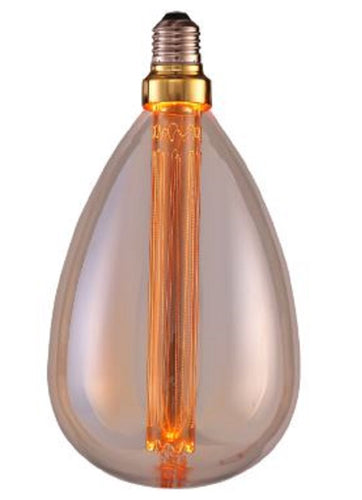 Ampoule LED Filaire E27 3W Verre Ambré Doré 1800K Lumière Extra Chaude Vintage Décorative