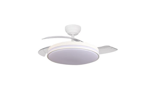Ventilateur de plafond LED Filaire 30W 3CCT 2400lm 220-240V blanc – télécommande