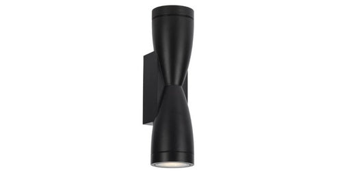 Applique Murale Filaire LED Aluminium Noir Double Douille GU10 IP54 AC220-240V