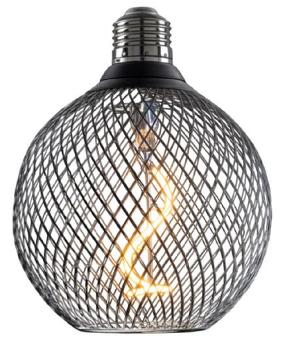 Ampoule LED Filaire E27 2.5W Verre Noir & Doré 1800K Lumière Extra Chaude Vintage Décorative
