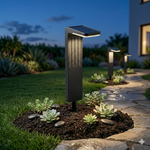 Lampe solaire LED de jardin à piquer – borne lumineuse extérieure